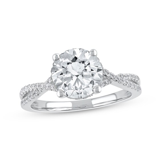 Previously Owned Lab-Grown Diamonds Round-Cut Engagement Ring 2-1/4 ct tw 14K White Gold