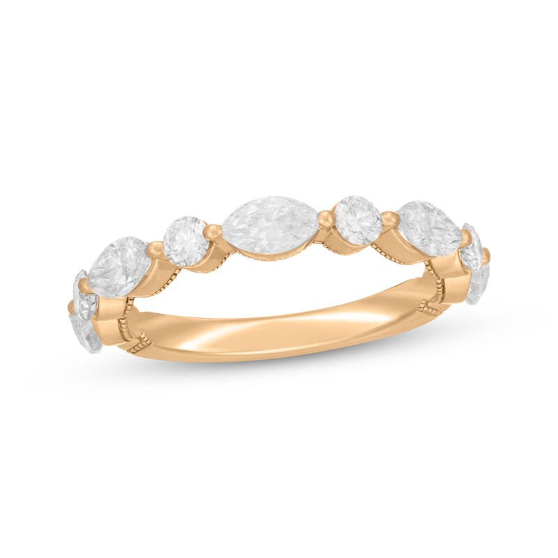Main Image 1 of Previously Owned Neil Lane Artistry Marquise & Round-cut Lab-Grown Diamond Anniversary Band 1-1/2 ct tw 14K Yellow Gold