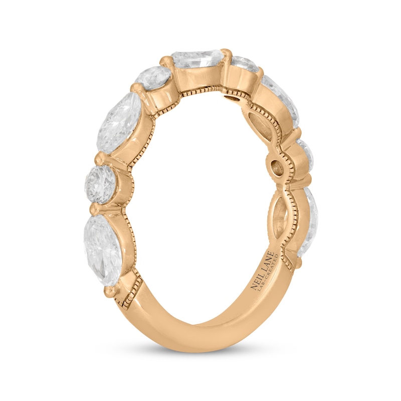 Main Image 2 of Previously Owned Neil Lane Artistry Marquise & Round-cut Lab-Grown Diamond Anniversary Band 1-1/2 ct tw 14K Yellow Gold