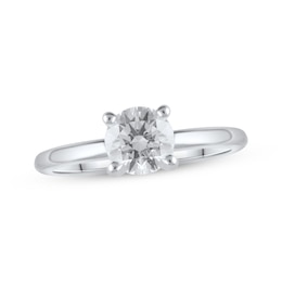 Previously Owned Lab-Grown Diamonds Solitaire Ring 1 ct tw Round-cut 14K White Gold (F/VS2)