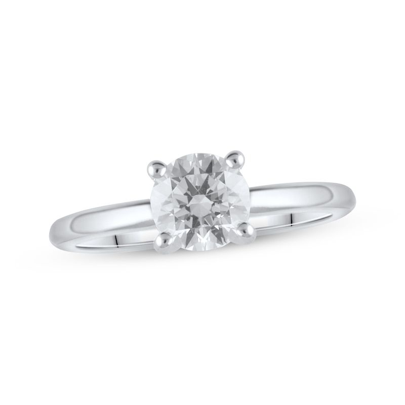 Main Image 1 of Previously Owned Lab-Grown Diamonds Solitaire Ring 1 ct tw Round-cut 14K White Gold (F/VS2)