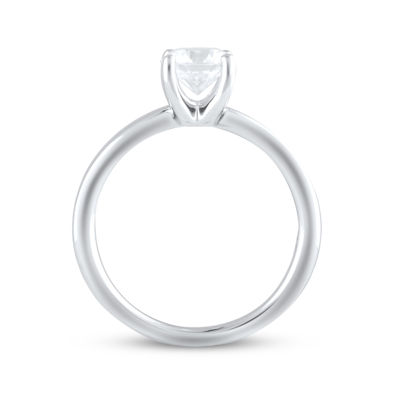Main Image 3 of Previously Owned Lab-Grown Diamonds Solitaire Ring 1 ct tw Round-cut 14K White Gold (F/VS2)