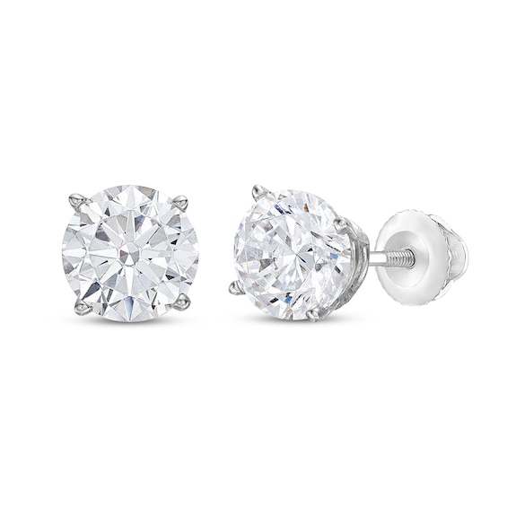 Previously Owned KAY Lab-Grown Diamonds Solitaire Stud Earrings ct tw 14K White Gold (F/SI2
