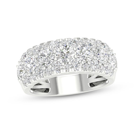 Previously Owned Lab-Grown Diamonds Domed Anniversary Ring 2-1/2 ct tw 14K White Gold