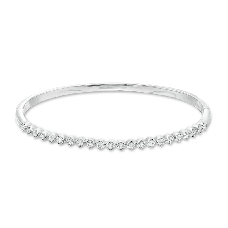 Main Image 1 of Previously Owned KAY Lab-Grown Diamonds Bangle Bracelet 1 ct tw 14K White Gold