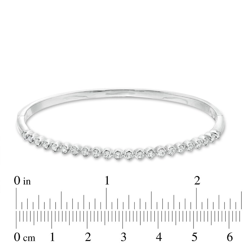 Main Image 2 of Previously Owned KAY Lab-Grown Diamonds Bangle Bracelet 1 ct tw 14K White Gold