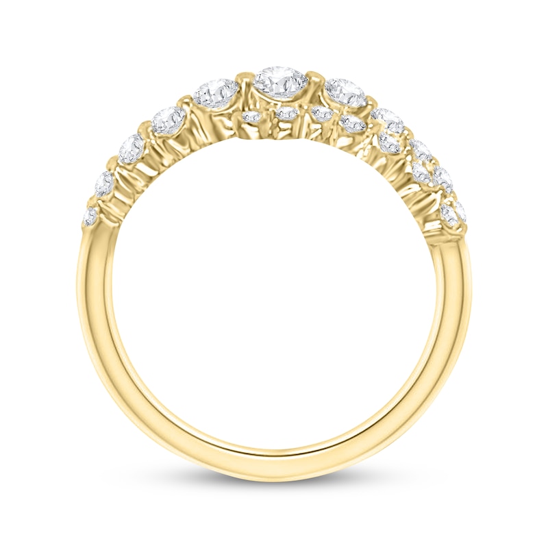 Main Image 3 of Previously Owned KAY Lab-Grown Diamonds Graduated Spiral Ring 3/4 ct tw 14K Yellow Gold