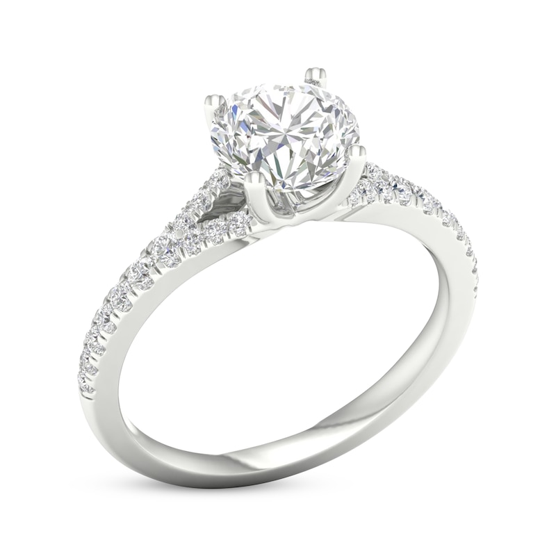 Main Image 2 of Previously Owned Lab-Grown Diamonds Round-Cut Engagement Ring 1-3/4 ct tw 14K White Gold