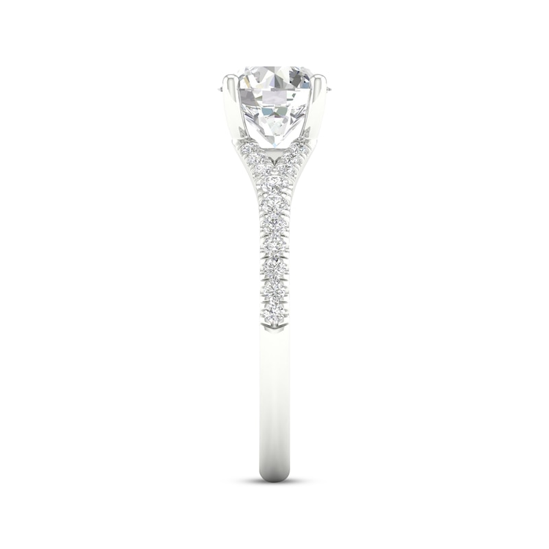 Main Image 3 of Previously Owned Lab-Grown Diamonds Round-Cut Engagement Ring 1-3/4 ct tw 14K White Gold