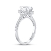 Thumbnail Image 2 of Previously Owned Lab-Grown Diamonds Halo Engagement Ring 1-1/2 ct tw Pear & Round-cut 14K White Gold