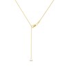Thumbnail Image 4 of Previously Owned Diamond Teardrop Halo Necklace 1/2 ct tw 10K Yellow Gold 18"