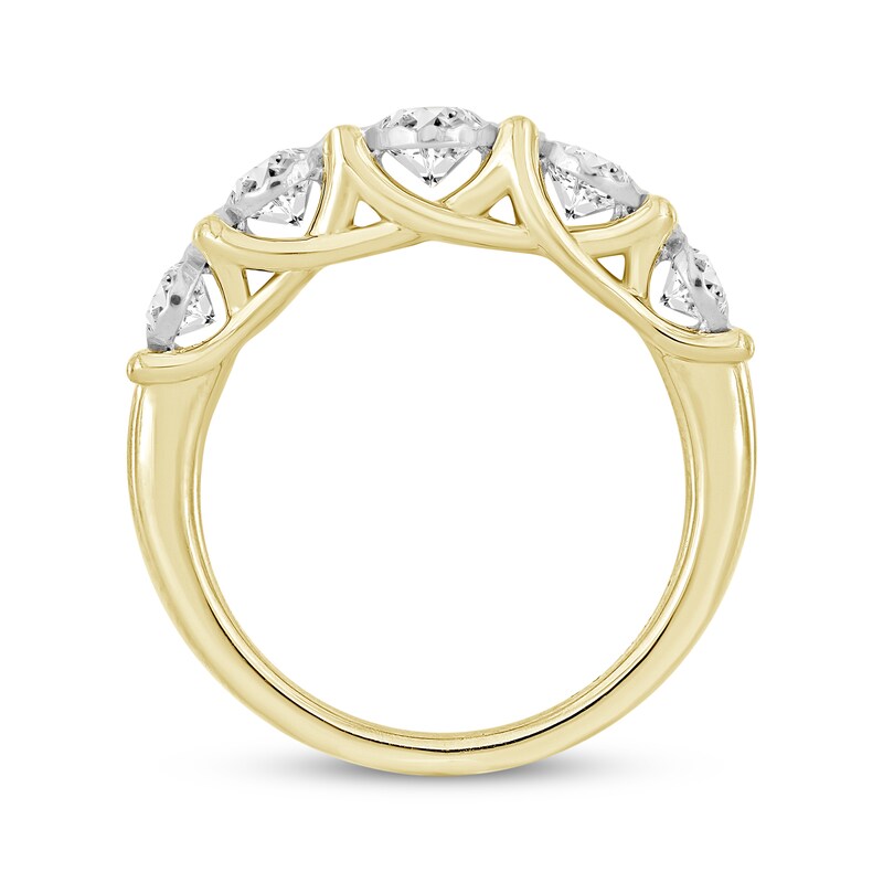 Main Image 3 of Previously Owned Round-Cut Diamond Anniversary Band 1 ct tw 10K Yellow Gold