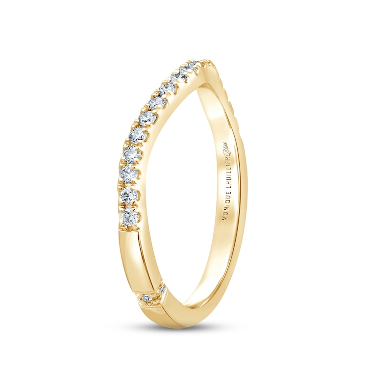 Main Image 2 of Previously Owned Monique Lhuillier Bliss Diamond Anniversary Ring 1/4 ct tw Round-cut 18K Yellow Gold