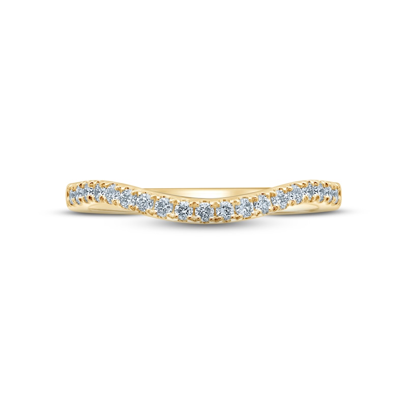 Main Image 3 of Previously Owned Monique Lhuillier Bliss Diamond Anniversary Ring 1/4 ct tw Round-cut 18K Yellow Gold