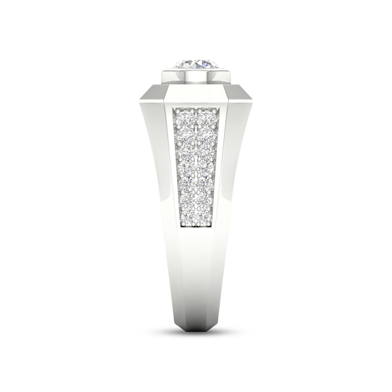 Main Image 3 of Previously Owned Men's KAY Lab-Grown Diamonds Ring 1-1/4 ct tw 14K White Gold