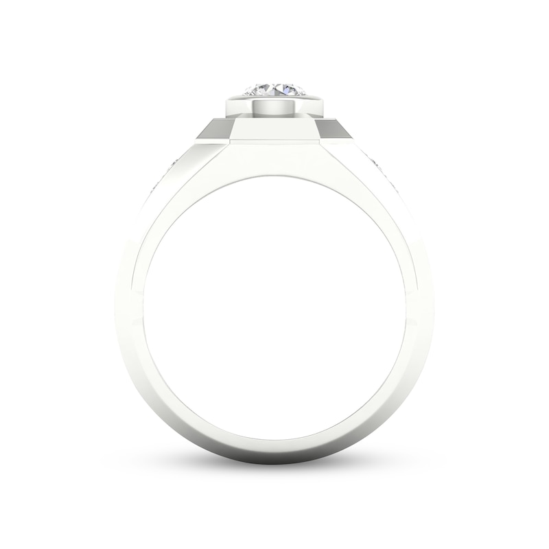 Main Image 4 of Previously Owned Men's KAY Lab-Grown Diamonds Ring 1-1/4 ct tw 14K White Gold