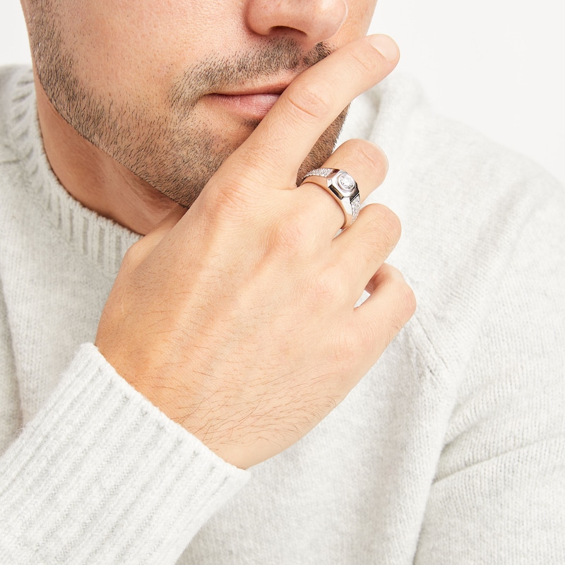 Main Image 5 of Previously Owned Men's KAY Lab-Grown Diamonds Ring 1-1/4 ct tw 14K White Gold