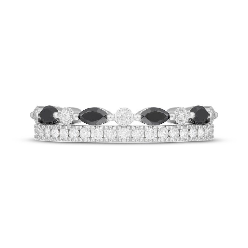 Main Image 3 of Previously Owned Neil Lane Black & White Diamond Wedding Band 3/4 ct tw Marquise & Round-cut 14K White Gold Size 6.5