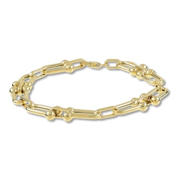 Previously Owned Stirrup Bracelet Hollow 10K Yellow Gold 7.5"
