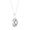 Thumbnail Image 4 of Previously Owned KAY Lab-Grown Diamonds Circle Halo Necklace 1/2 ct tw 10K White Gold 18"