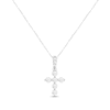 Thumbnail Image 1 of Previously Owned KAY Lab-Grown Diamonds Cross Necklace 1/3 ct tw 14K White Gold 18"