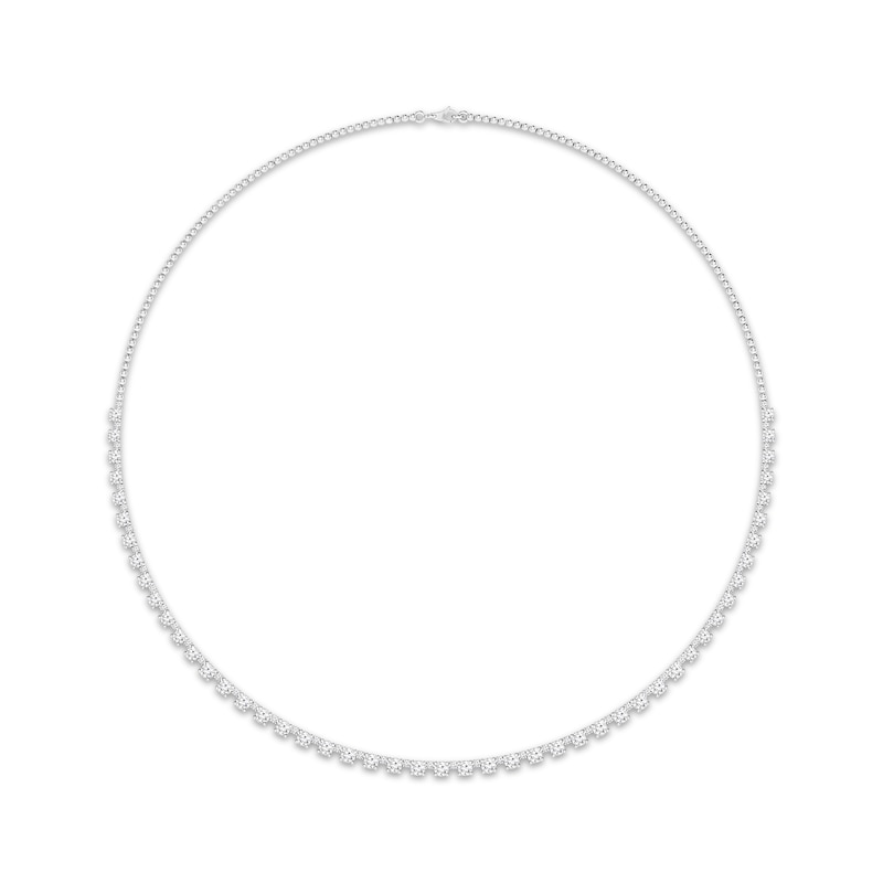 Main Image 1 of Previously Owned KAY Lab-Grown Diamonds Riviera Necklace 5 ct tw 10K White Gold 17&quot;
