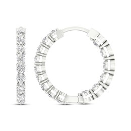 Previously Owned KAY Lab-Grown Diamonds Inside-Out Hoop Earrings 1 ct tw 14K White Gold