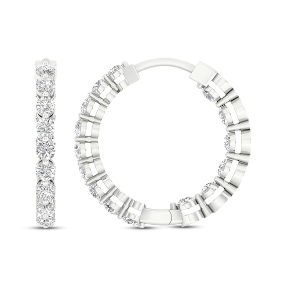 Previously Owned KAY Lab-Grown Diamonds Inside-Out Hoop Earrings 1 ct tw 14K White Gold