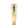 Thumbnail Image 2 of Previously Owned Men's Brown & Black Diamond Wedding Band 1/2 ct tw 10K Yellow Gold