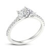 Thumbnail Image 2 of Previously Owned Toi et Moi Emerald-Cut & Pear-Shaped Lab-Grown Diamond Engagement Ring 1-1/4 ct tw 14K White Gold