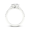 Thumbnail Image 4 of Previously Owned Toi et Moi Emerald-Cut & Pear-Shaped Lab-Grown Diamond Engagement Ring 1-1/4 ct tw 14K White Gold