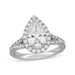 Previously Owned Neil Lane Artistry Pear-Shaped Lab-Grown Diamond Engagement Ring 3 ct tw 14K White Gold Size 4