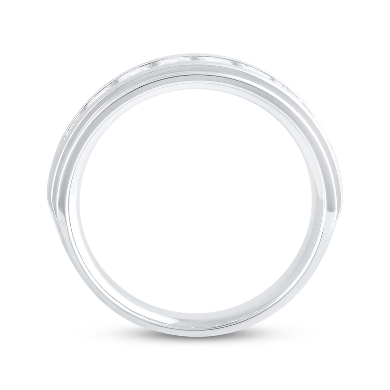 Main Image 3 of Previously Owned Men's Lab-Grown Diamonds Wedding Band 1 ct tw 14K White Gold