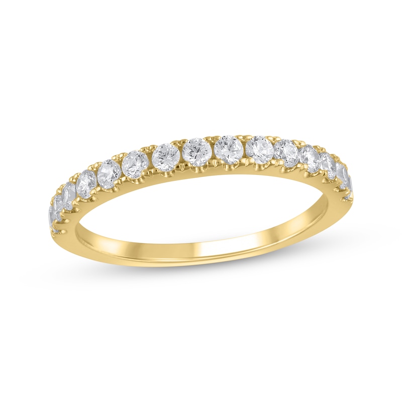 Main Image 1 of Previously Owned Lab-Grown Diamonds Anniversary Band 1/2 ct tw 14K Yellow Gold
