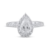 Thumbnail Image 3 of Previously Owned Lab-Grown Diamonds Pear-Shaped Halo Engagement Ring 1-1/2 ct tw 14K White Gold