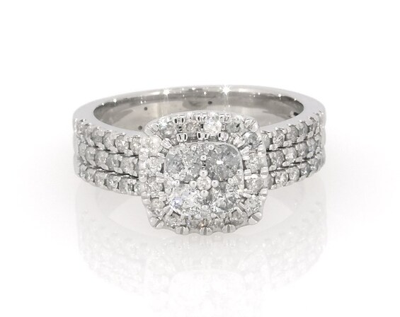 Previoulsy Owned Diamond Bridal Set 1 ct tw 10K White Gold size 6.25