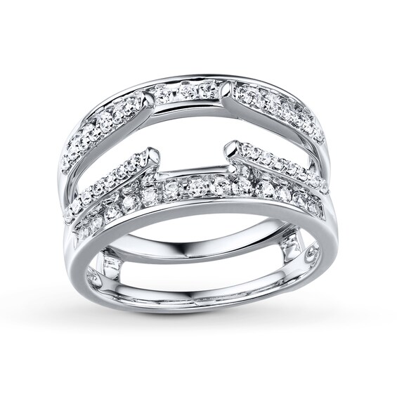 Previously Owned Diamond Enhancer Ring 5/8 ct tw Round-cut 14K White Gold