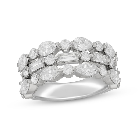 Previously Owned Neil Lane Artistry Baguette, Pear, Marquise & Round-cut Lab-Grown Diamond Anniversary Band 3 ct tw 14K White Gold