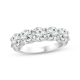 Previously Owned Lab-Grown Diamonds Anniversary Band 2-7/8 ct tw Round-cut 14K White Gold