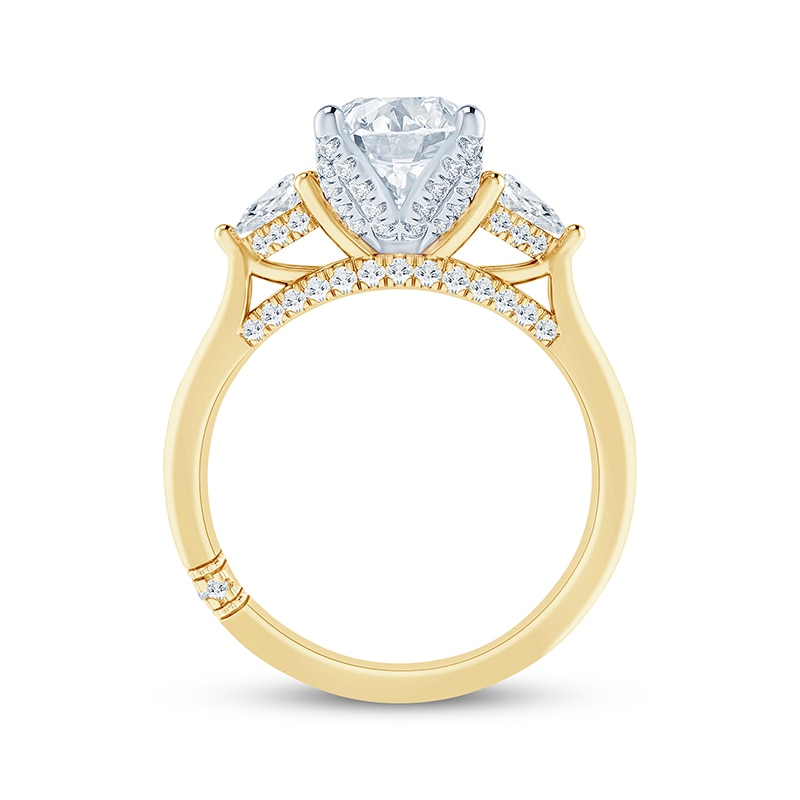 Main Image 3 of Previously Owned Monique Lhuillier Bliss Oval-Cut Lab-Grown Diamond Engagement Ring 2-3/8 ct tw 18K Two-Tone Gold