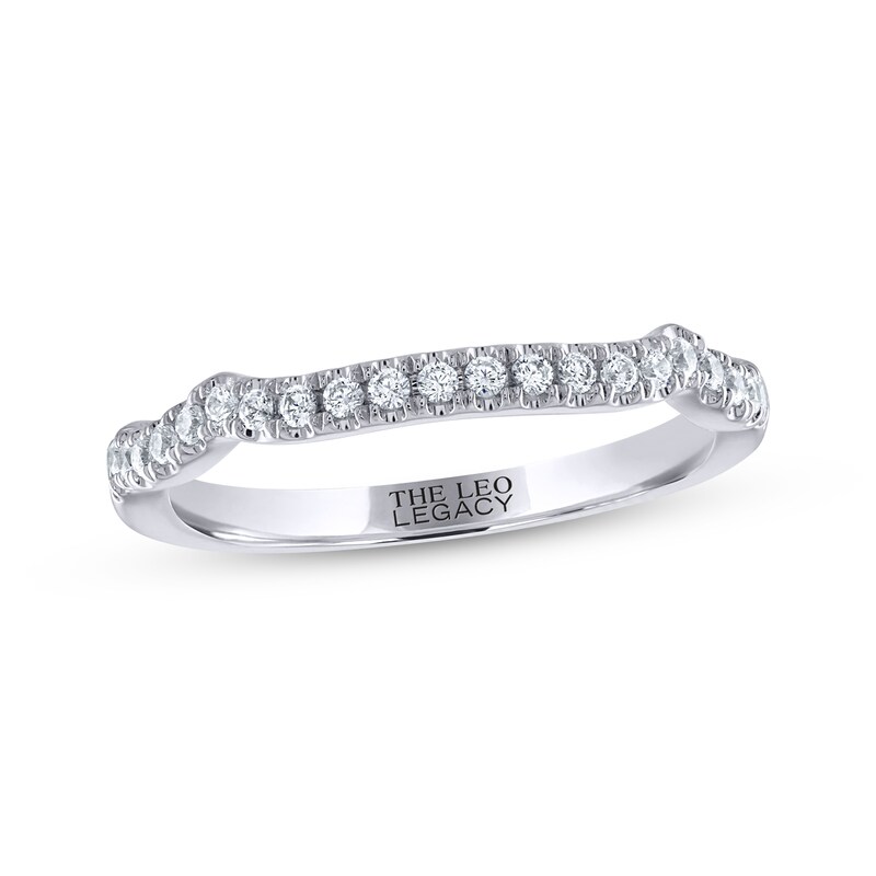 Main Image 1 of Previously Owned THE LEO Legacy Lab-Grown Diamond Round-Cut Wedding Band 1/5 ct tw 14K White Gold