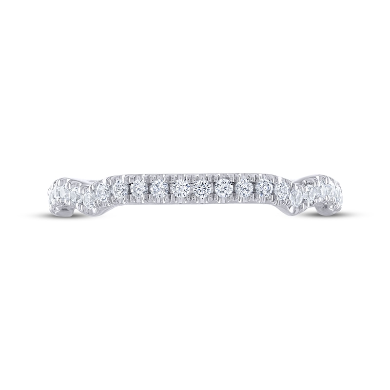 Main Image 3 of Previously Owned THE LEO Legacy Lab-Grown Diamond Round-Cut Wedding Band 1/5 ct tw 14K White Gold