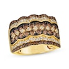 Thumbnail Image 1 of Previously Owned Le Vian Chocolate Diamond Scalloped Ring 1-3/4 ct tw 14K Honey Gold