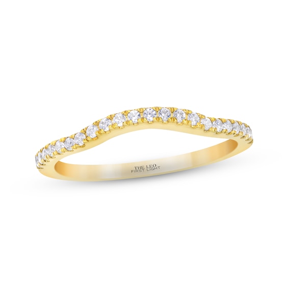 Previously Owned THE LEO First Light Diamond Wedding Band 1/5 ct tw Round-cut 14K Yellow Gold