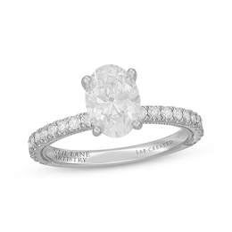 Previously Owned Neil Lane Artistry Oval-Cut Lab-Grown Diamond Engagement Ring 2 ct tw 14K White Gold