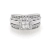 Thumbnail Image 1 of Previously Owned Princess-Cut Quad Diamond Engagement Ring 7/8 ct tw 10K White Gold Size 6
