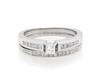 Thumbnail Image 1 of Previously Owned Princess-Cut Diamond Bridal Set 1/2 ct tw 14K White Gold Size 6.5