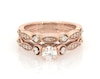 Thumbnail Image 1 of Previously Owned Adrianna Papell Round-Cut Diamond Bridal Set 1/2 ct tw 14K Rose Gold Size 4.5