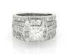 Thumbnail Image 1 of Previously Owned Neil Lane Princess-Cut Diamond Halo Bridal Set 3-7/8 ct tw 14K White Gold Size 7.5