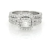 Thumbnail Image 1 of Previously Owned Neil Lane Princess-Cut Diamond Double Halo Bridal Set 1-3/4 ct tw 14K White Gold Size 5.75